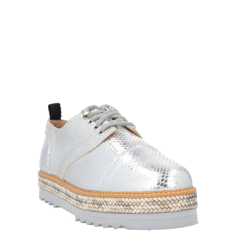 Silver Women's Oxford Shoes